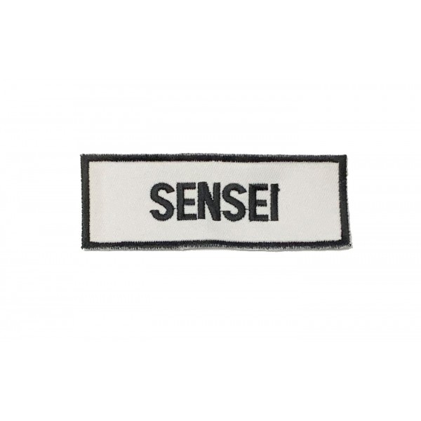 Sensei Lettering P1176 SENSEI (WHITE WITH BLACK LETTERS AND BORDER)