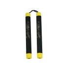 410 Rubber Nunchaku - Black w/yellow tips