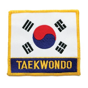 P1104  (Korean Flag with "Taekwondo") Patch