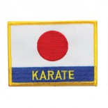 P1166  (Japanese Flag with "Karate") Patch