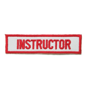 P1832 INSTRUCTOR PATCH (RED BORDER)